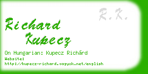 richard kupecz business card
